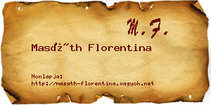Masáth Florentina névjegykártya